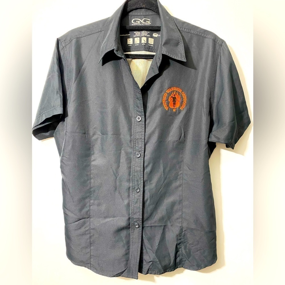 Game Guard Outdoors shirt top wounded warriors vented button up UPF 30+.   I-10